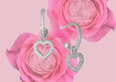 True Love Charm Hoops