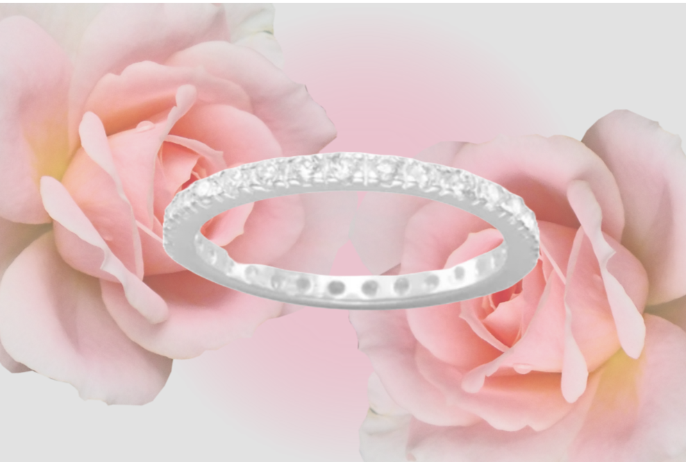Thin Crystal Eternity Band